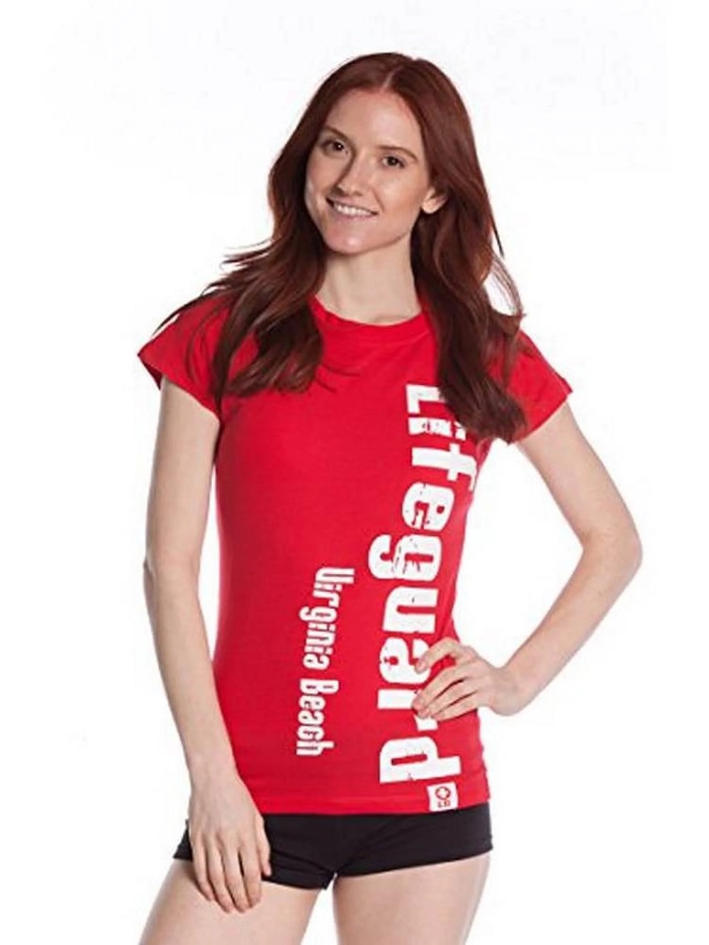 Official Lifeguard Outer Banks Girls' Red Short Sleeve Graphic Tee - Size M